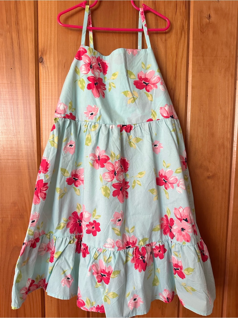 The Children's Place Mint Dress with Pink Floral Print